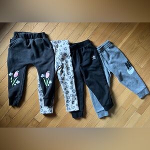 LOT of Girls Sweatpants - Brand Name - Nike, Adidas And DOT Australia - Size 4T